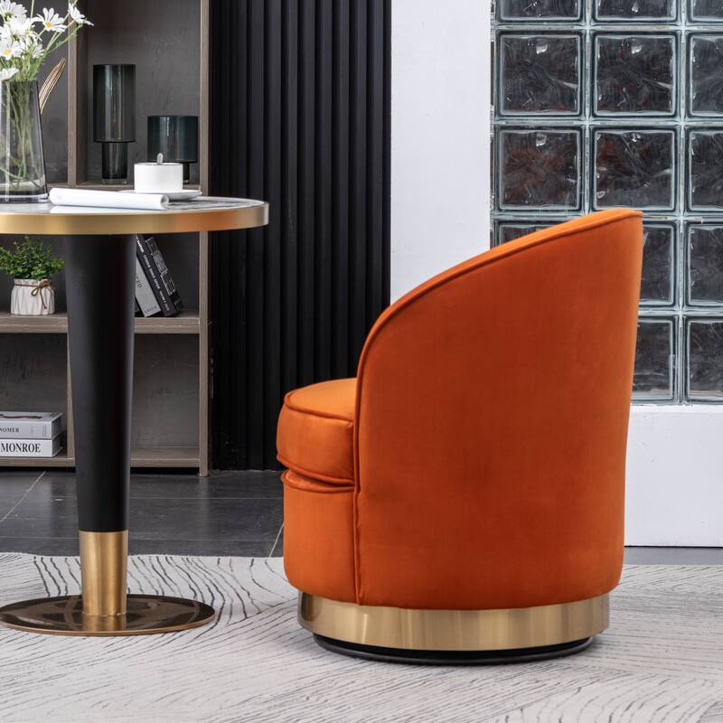 Orange 22" Upholstered Velvet Accent Chair