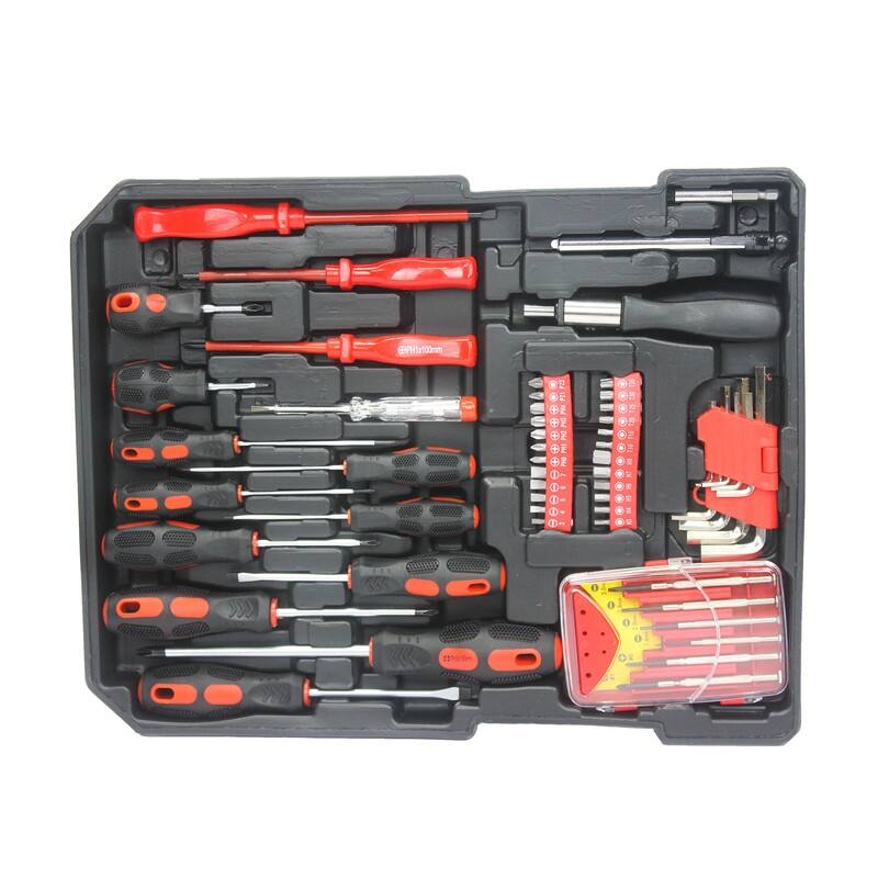899 Pieces Tool Kit with Rolling Mechanics Tool Box 4 Layers Toolset