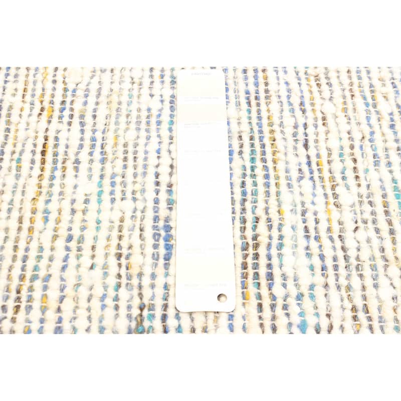 ECARPETGALLERY Braid weave Sienna Cream Wool Rug - 5'0 x 7'11