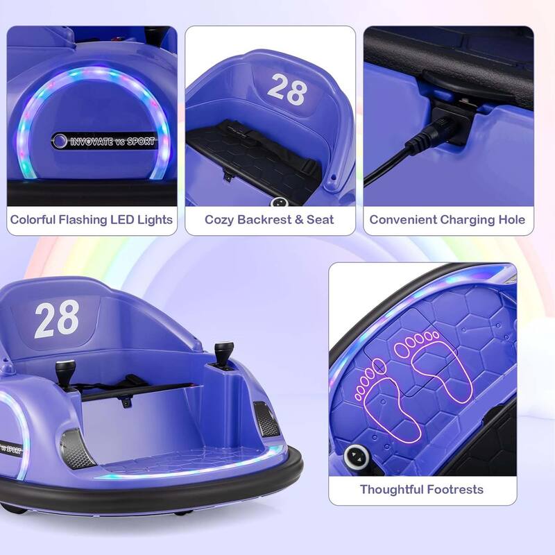 Electric Kids Bumper Car w/Parental Remote Baby Bumper Car