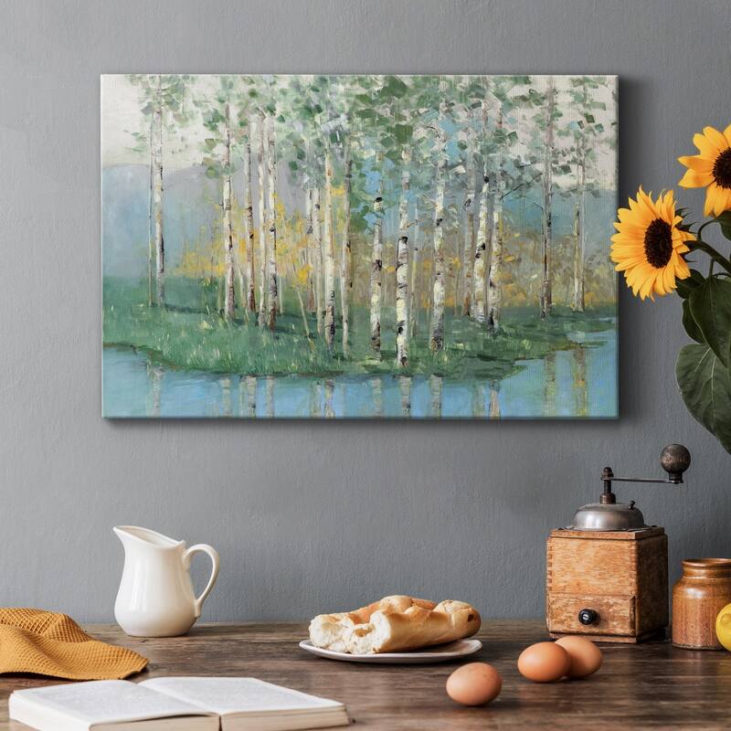 Birch Reflections Revisited Premium Gallery Wrapped Canvas - Ready to Hang