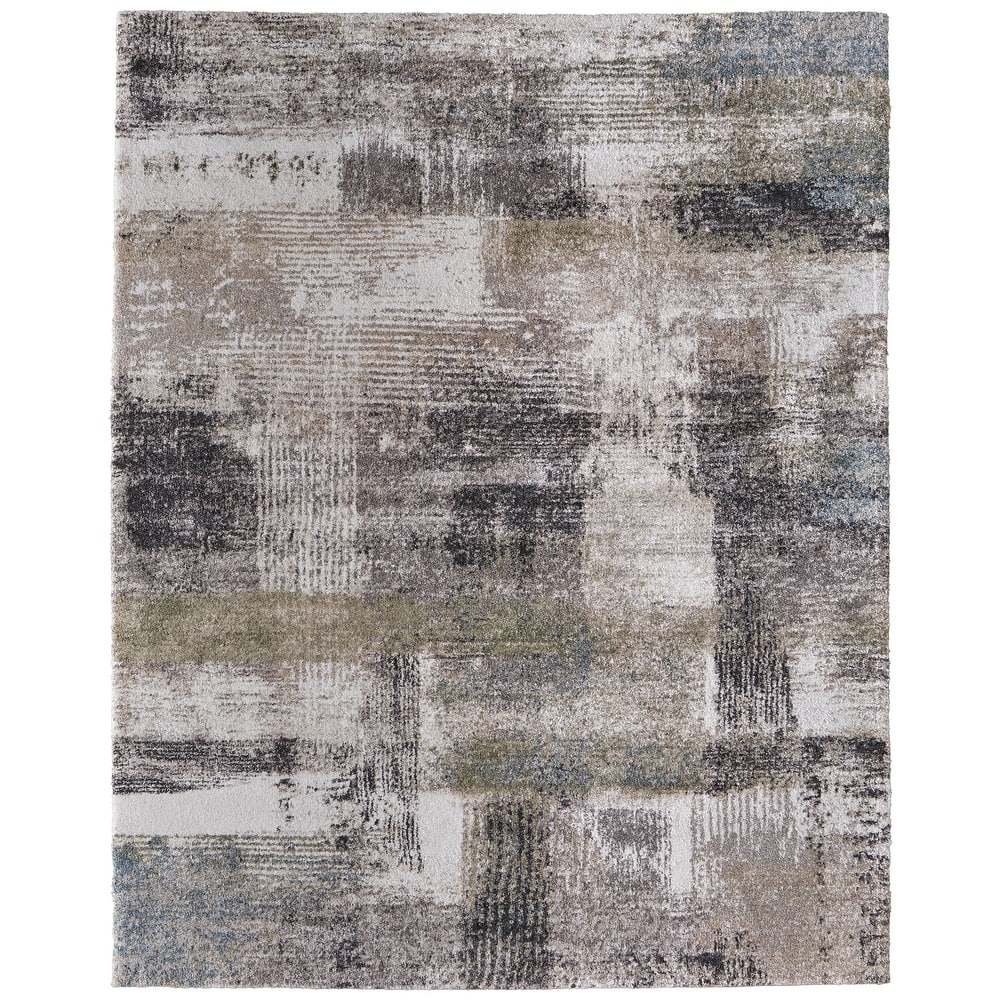 Grand Bazaar Peavy Machine Made Abstract Modern Area Rug
