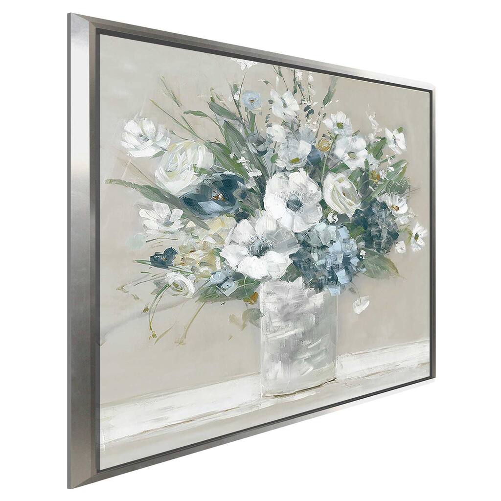 "Neutral Bouquet" Print on Floating Canvas