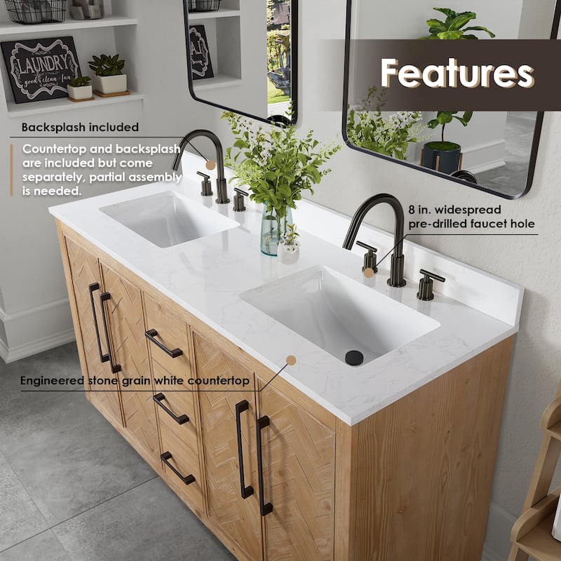 Altair Bellavia Bath Vanity in Weathered Fir no Mirror