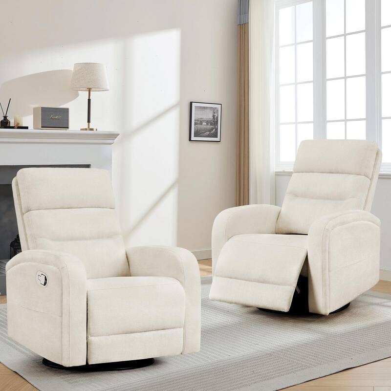 Swivel Glider Rocker Manual Recliner Set of 2
