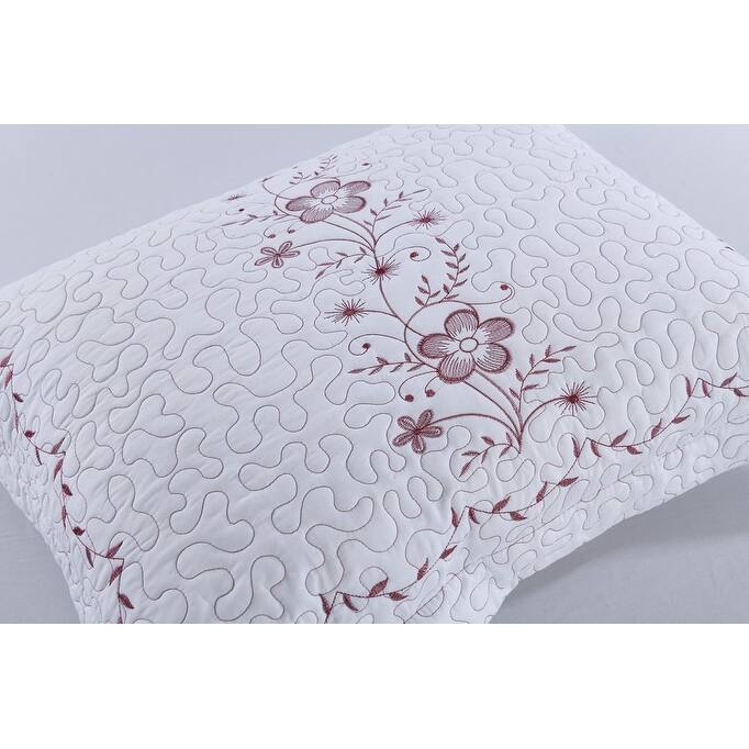 MarCielo 2 Pack Pillow Shams Throw Pillow Covers Euro Sham Embroidery