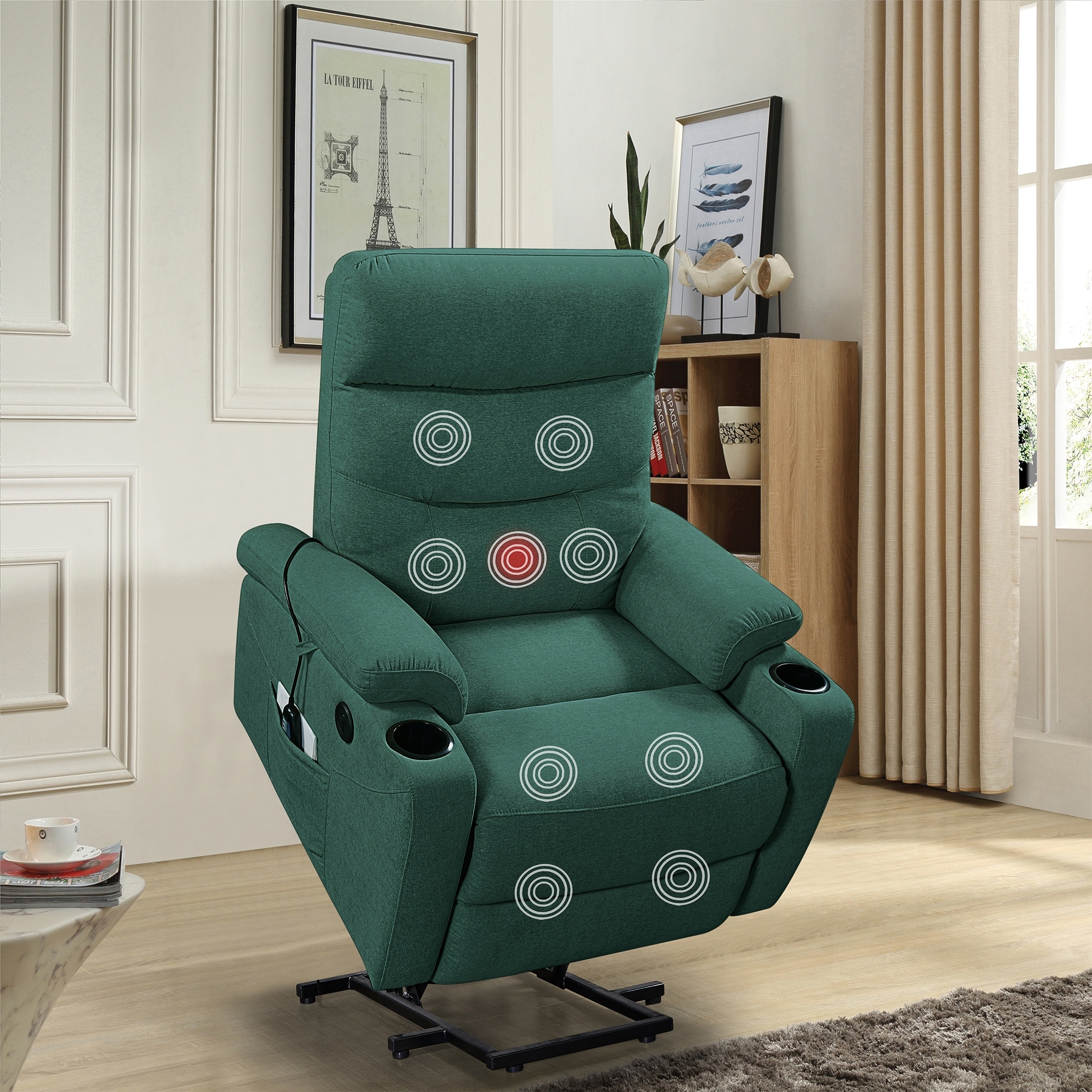 Turquoise recliner chair top