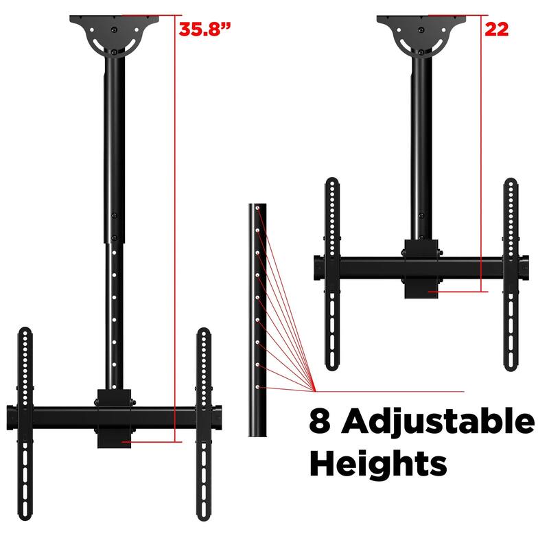 ProMounts Premium Ceiling TV Mount Fits Most 24-55 inch, Holds 110 lbs
