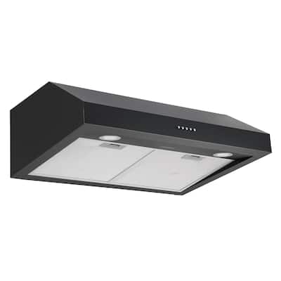 Ancona 30 in. Ducted 440 CFM Under Cabinet Range Hood in Matte Black