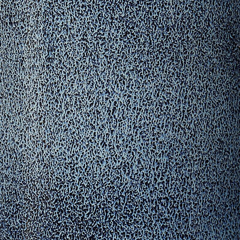 Hand-Spun Glazed Ceramic Table Lamp with Drum Shade - 27.75" - Blue