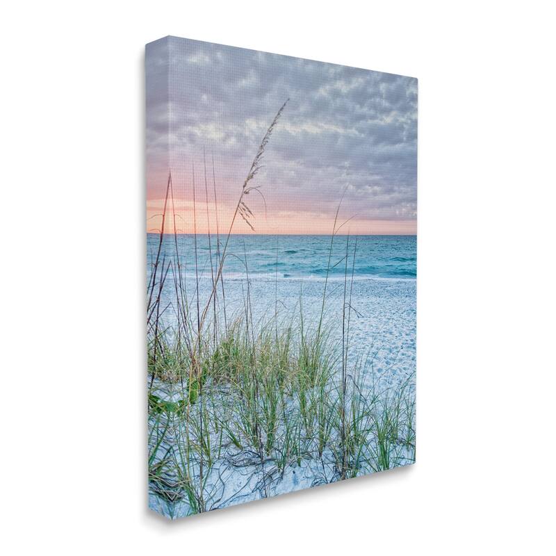 Stupell Coastal Sea Grass Sprigs Beach Shore Stretched Canvas Wall Art, Design by Mary Lou Photography