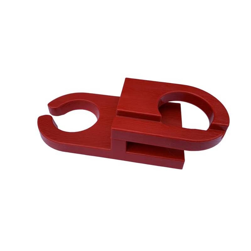 Double Sided Adirondack Chair wine and cup holder - Red