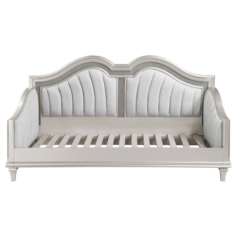 Aurelia Sliver Oak and Ivory Upholstered Twin Daybed