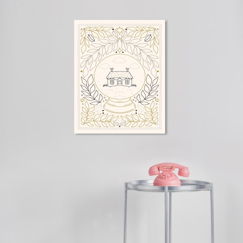 Wynwood Studio Canvas Holiday and Seasonal Snow Globe White Christmas White Modern & Contemporary Wall Art Canvas Print - 16 x 20
