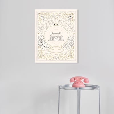 Wynwood Studio Canvas Holiday and Seasonal Snow Globe White Christmas White Modern & Contemporary Wall Art Canvas Print