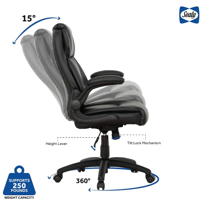 Sealy® Atlas Swivel Executive Office Chair with Arms