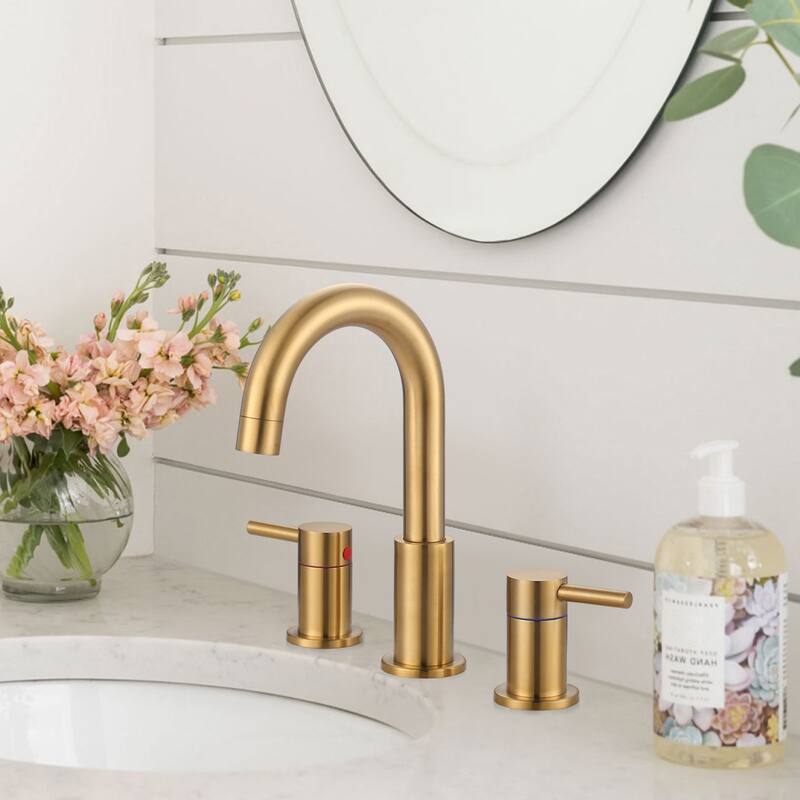 WOWOW 8 in. Widespread Double Handle Bathroom Faucet