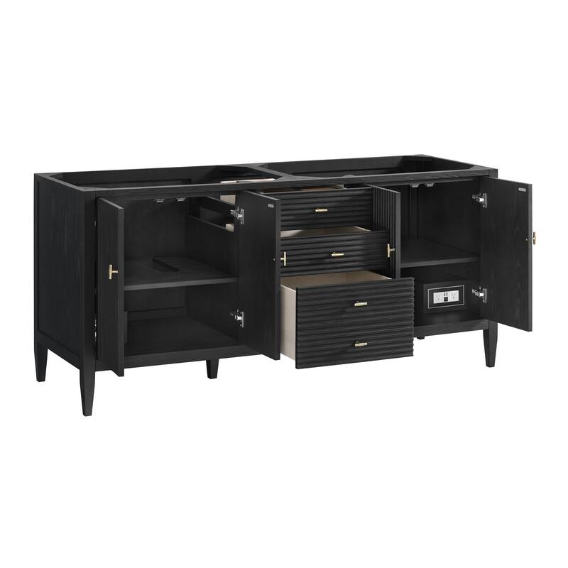 James Martin Vanities Myrrin 72" Vanity, Carbon Oak