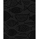 preview thumbnail 1 of 14, Seabrook Designs Cadence Fish Non-Woven Unpasted Wallpaper 20.9 in. W x 33 ft. L - Metallic Volcanic Black