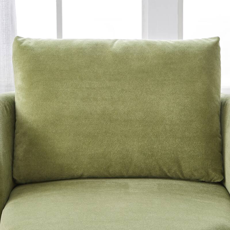 Chenille 360° Swivel Barrel Chair with Ergonomic Curved Design and 440lb Weight Capacity
