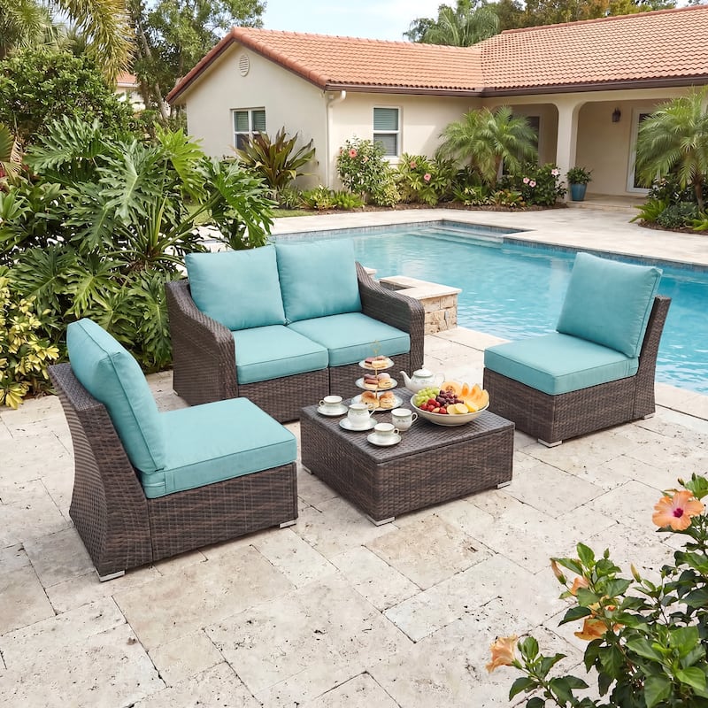 Aoodor Outdoor Seat/Back Cushion Set of 2