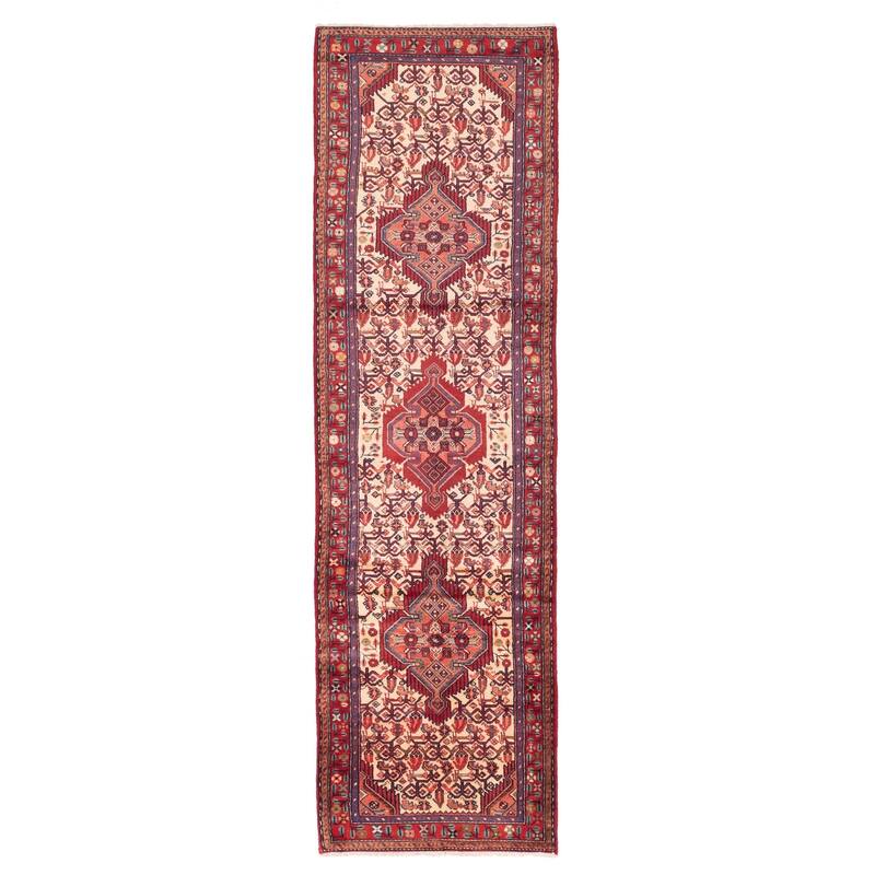 ECARPETGALLERY Hand-knotted Konya Anatolian Cream Wool Rug - 3'1 x 10'10