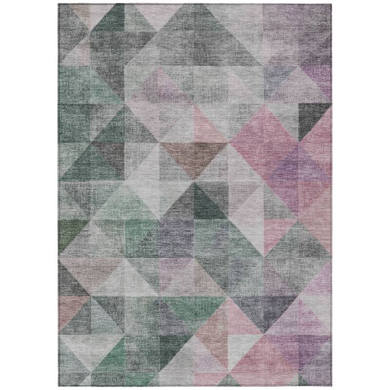 HomeRoots Geometric Transitional Rectangle Outdoor Rug