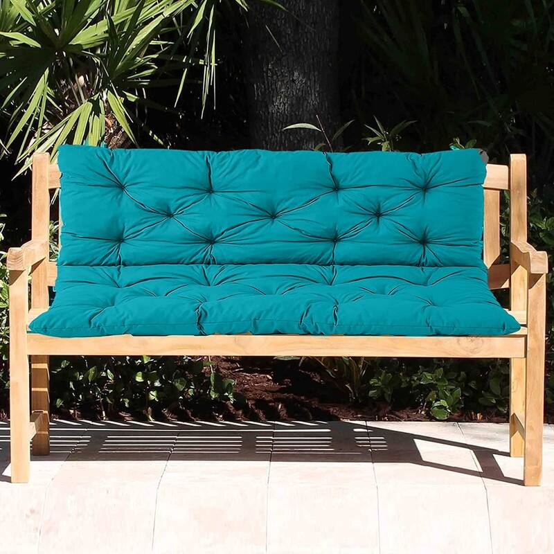 Swing Replacement Cushion, Outdoor Bench Cushions with Backrest Thicken 4", Patio Furniture Garden Porch Loveseat Glider Pad