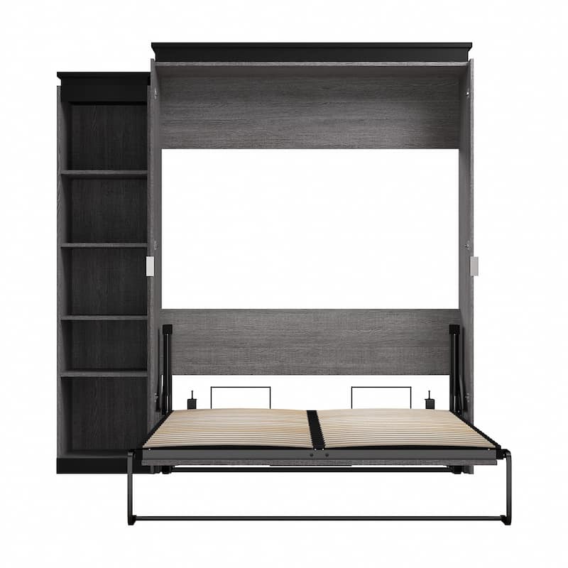 Orion Queen Murphy Bed with Shelves (87W) by Bestar