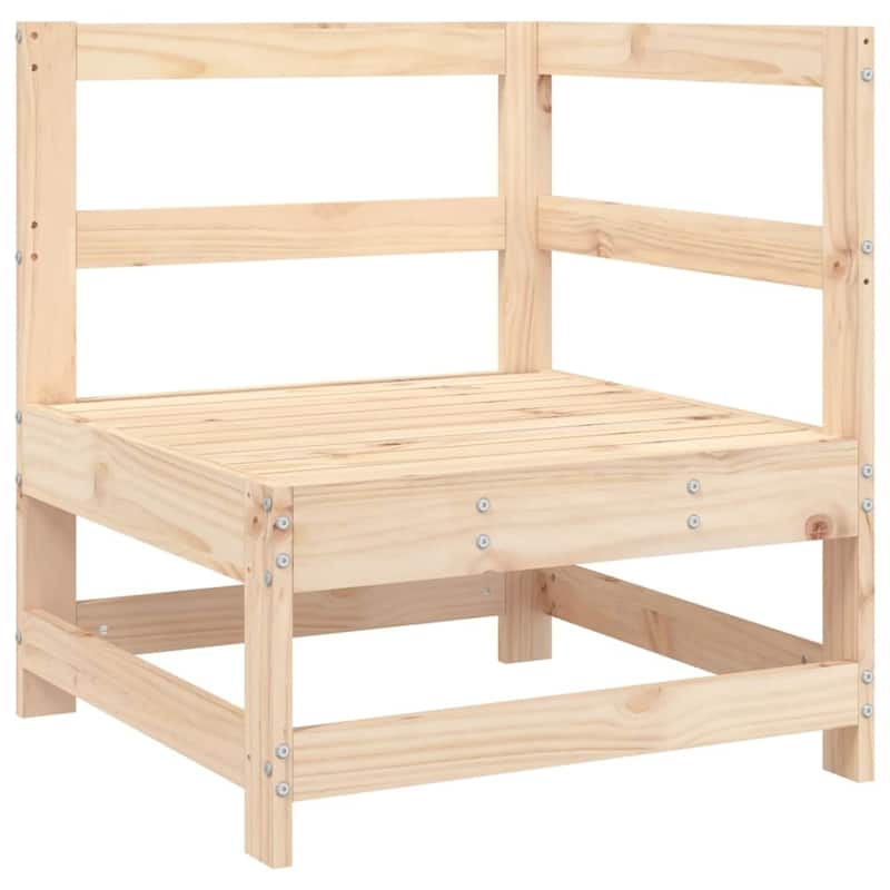 vidaXL Garden Lounge Set Natural Pine Solid pine wood, Plywood Large - 24.4 x 24.4 x 27.8