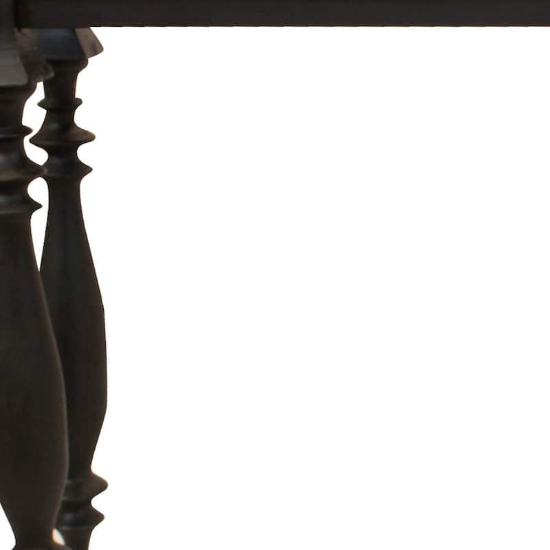 HomeRoots 54" Black Solid Wood Distressed Console Table - 54.00 in. x 30.00 in. x 12.00 in.