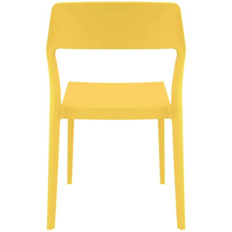 32.75" Yellow Solid Patio Dining Chair
