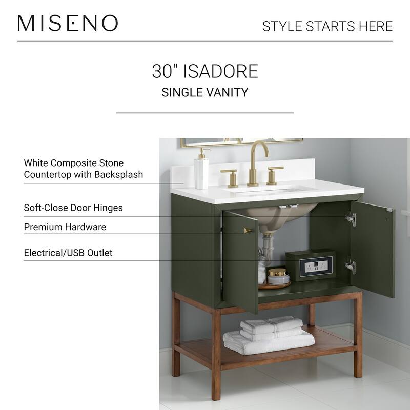 Miseno MV-N254-V30 Isadore 30" Free Standing Single Basin Vanity Set