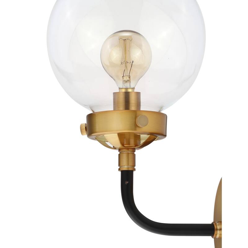 Bevin Contemporary Transitional Iron/Glass LED Vanity Light, by JONATHAN Y