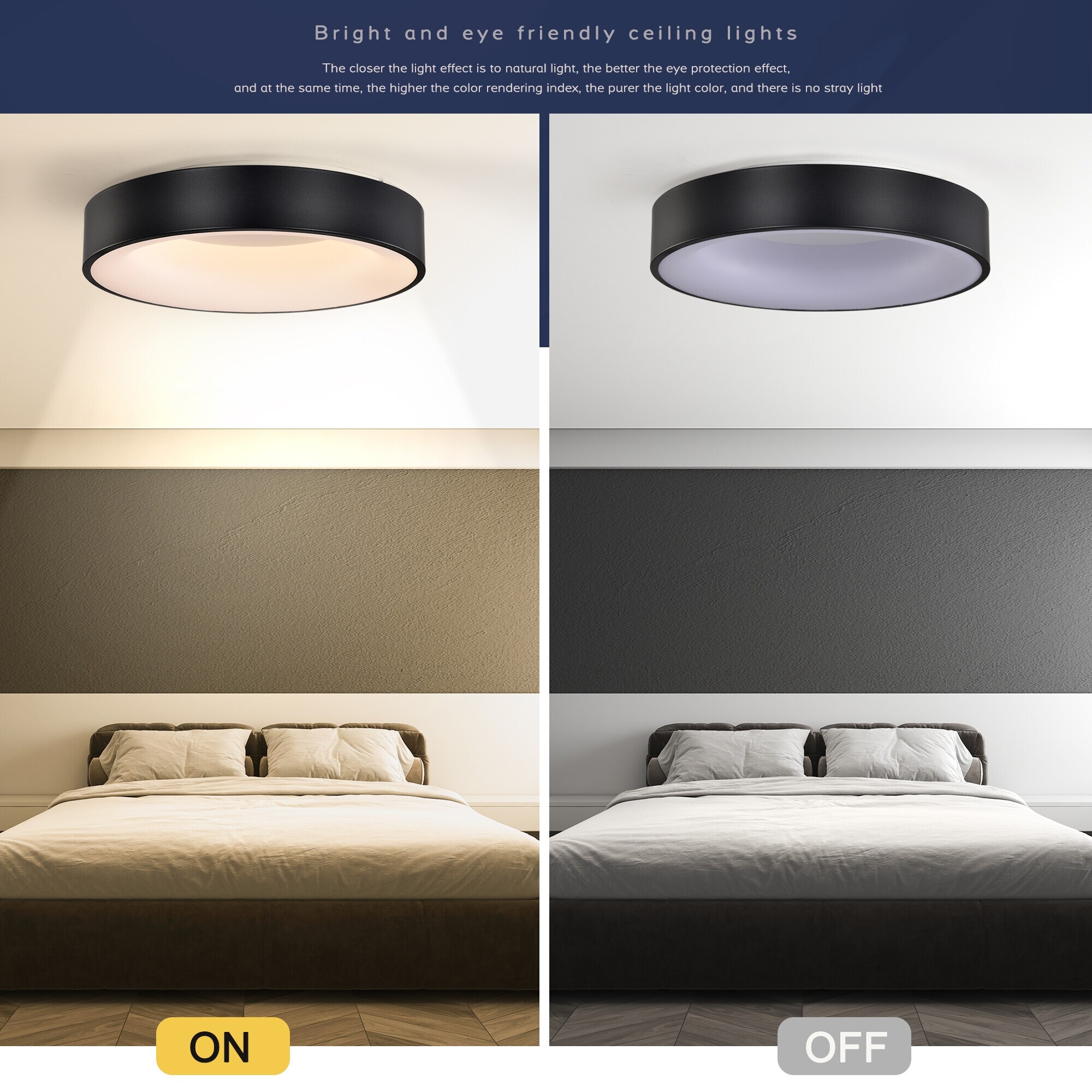 Alure Flush Mount LED Ceiling Light 5 Color Modes for Bedroom Bathroom Hallway Bed Bath Beyond 41281373