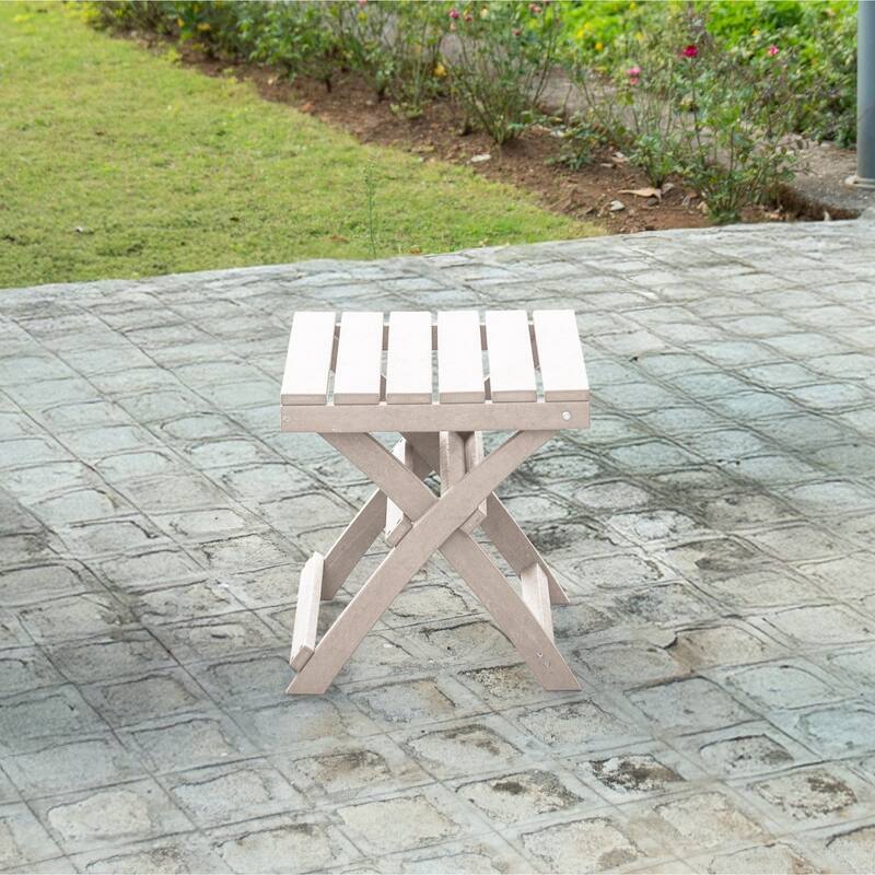 Versailles Quick Assembly All-Weather Outdoor Folding Patio Chair and Table Set - 3-piece