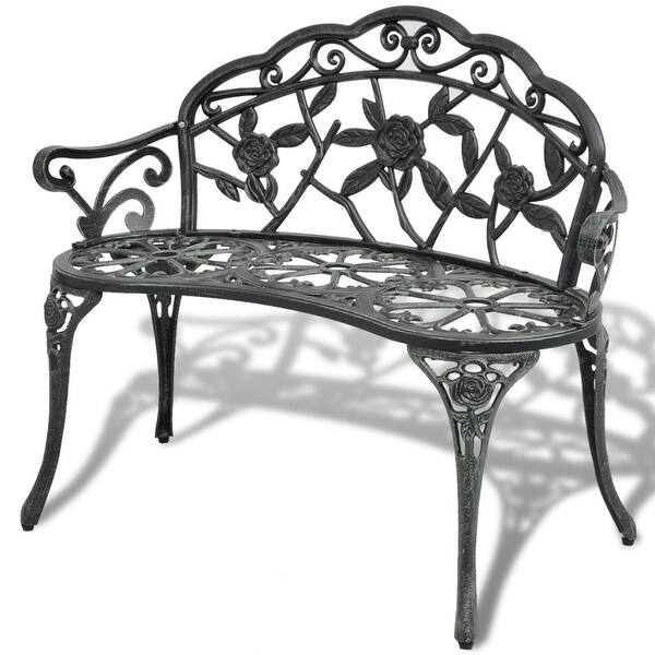 Shop Patio Garden Bench Chair Porch Park Cast Aluminum Outdoor