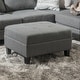preview thumbnail 15 of 14, Zahra Tufted Fabric Ottoman by Christopher Knight Home Dark Grey