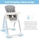 preview thumbnail 12 of 26, High Chair for Babies & Toddlers, Foldable Highchair with Adjustable Backrest, Footrest & Seat Height, Removable Tray, Cushion