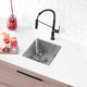 preview thumbnail 1 of 11, Stylish Undermount 15" Stainless Steel Single-Bowl Kitchen Sink S-317G a . - 15"x15"x 8" Brushed Stainless Steel