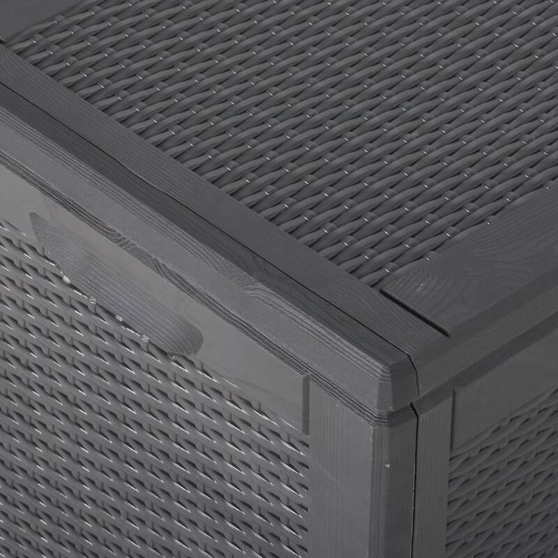 vidaXL Tool Box UV Resistant Outdoor Cushion Storage Box Tool Chest PP Rattan
