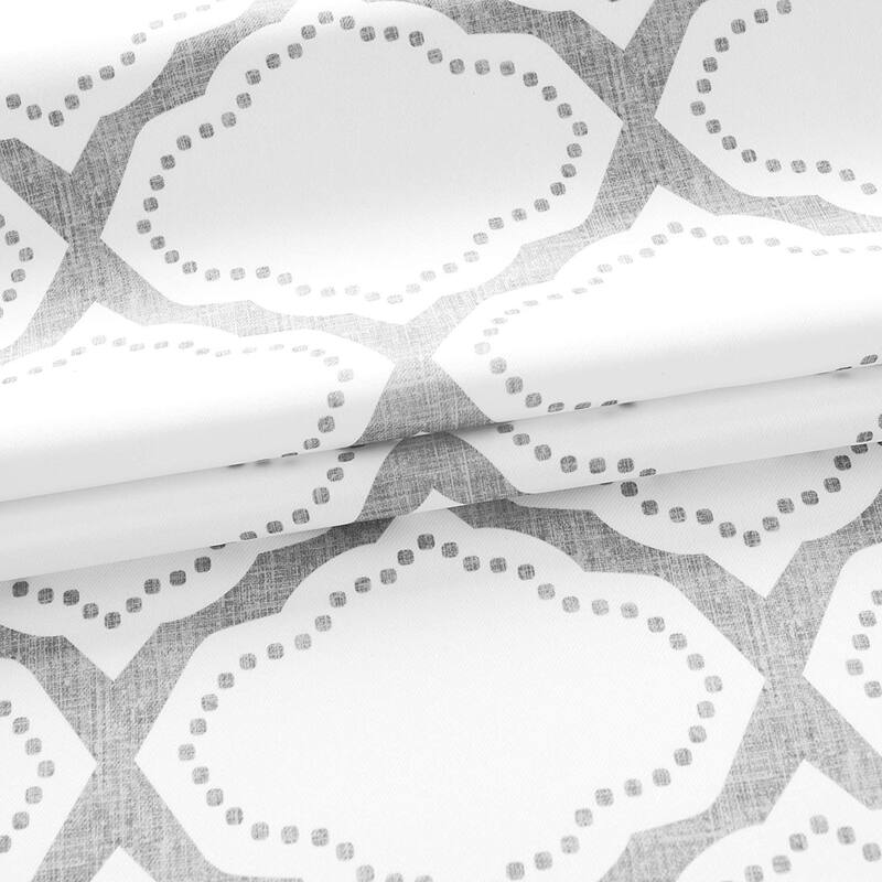 DrfitAway Geo Trellis Tie Up Adjustable Balloon Curtain for Small Window - 45'' Width X 63'' Length