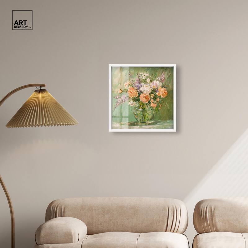 Vase and Greenery Shadowbox by Art Remedy