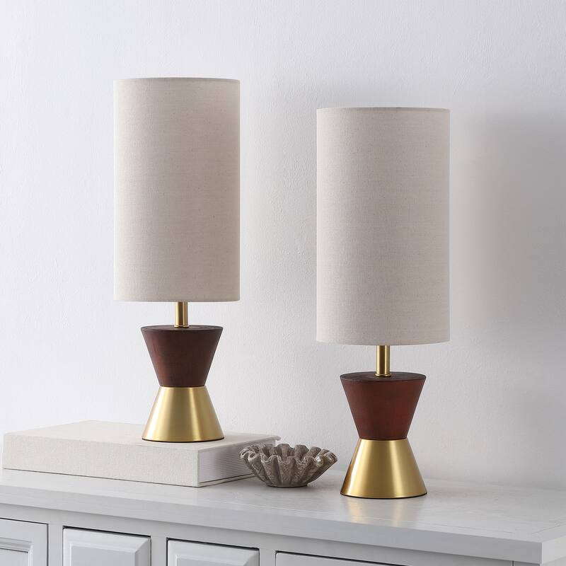 SAFAVIEH Lighting Trea 20-Inch Resin & Metal Table Lamp (Set of 2) - 7"W x 7"D x 20"H