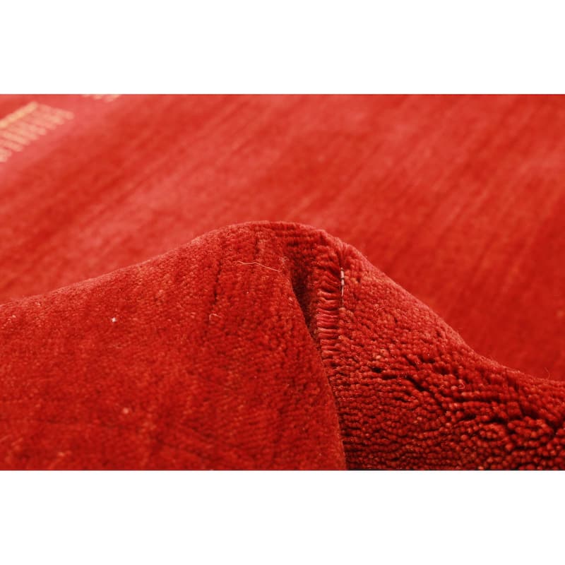 Kashkuli Gabbeh Red Rug 3'10" x 5'9" - 3'10 x 5'9