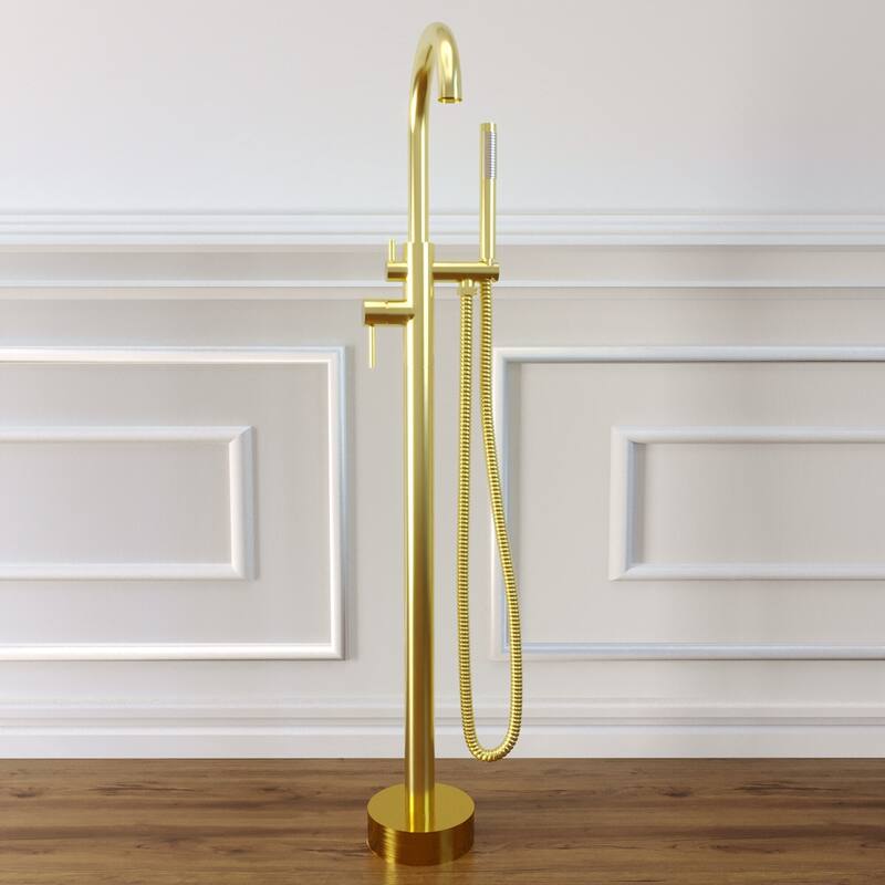 Neptune Single Handle Floor Mounted Gooseneck Freestanding Tub Filler