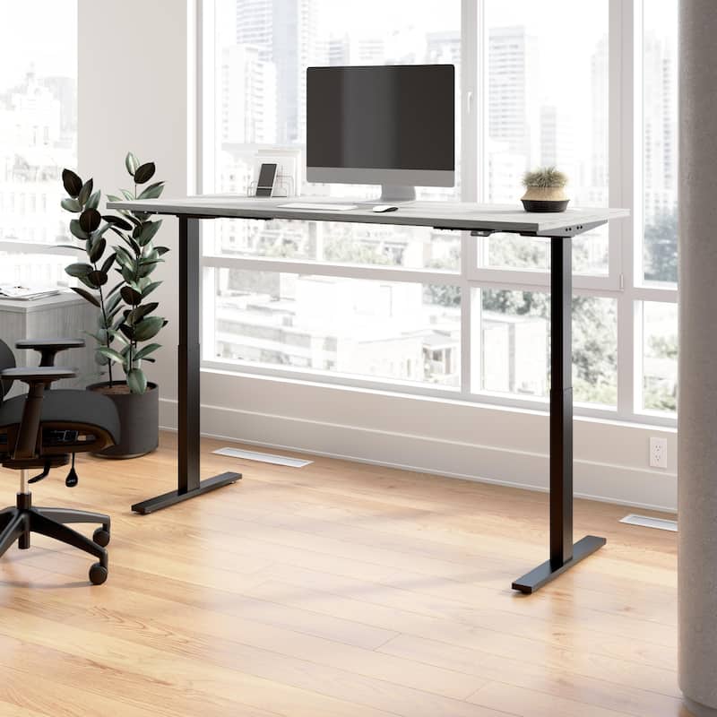 Bush Business Furniture Move 60 Series 72x30 Adjustable Standing Desk - Platinum Gray/Black Powder Coat