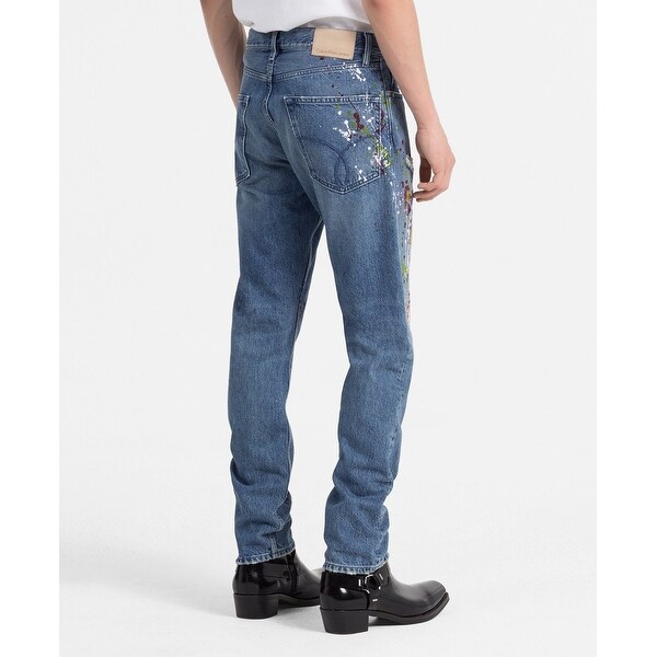 calvin klein painted jeans