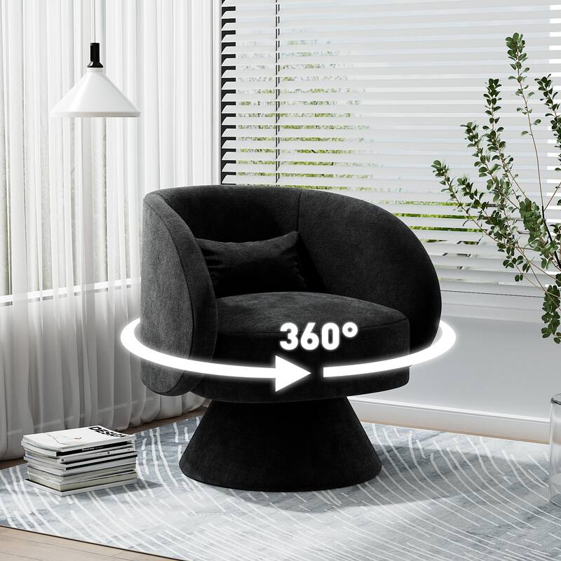 Ouyessir 360 Degree Modern Swivel Cuddle Barrel Sofa Chairs