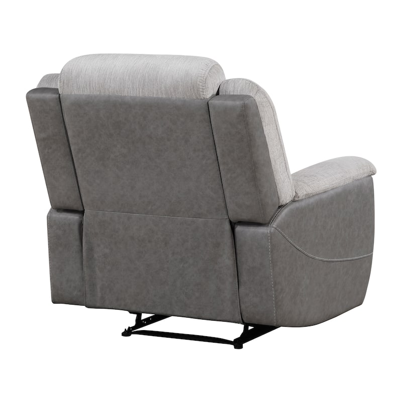 Nadalia 40" Chenille and Microfiber Manual Recliner - Tab Pull Motion
